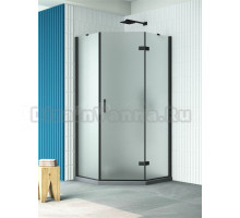 Душевой уголок Vegas Glass AFA-Pen Retta 100 02М 10 R профиль матовый черный, стекло сатин