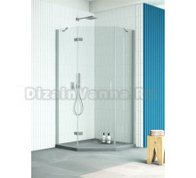 Душевой уголок Vegas Glass AFA-Pen Retta 100 07 01 L профиль матовый хром, стекло прозрачное