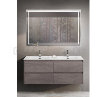 Мебель для ванной комнаты BelBagno Kraft 120 для двоих, 4 ящика, cemento grigio