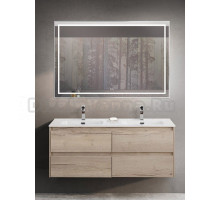 Мебель для ванной комнаты BelBagno Kraft 120 для двоих, 4 ящика, rovere galifax bianco