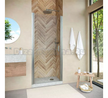 Душевая дверь в нишу Vegas Glass EP Novo 60 04 01 профиль никель, стекло прозрачное