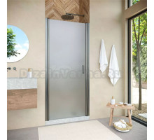 Душевая дверь в нишу Vegas Glass EP Novo 65 11 10 профиль оружейная сталь, стекло сатин