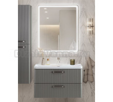 Мебель для ванной комнаты BelBagno Due 80 ручки матовый атласный никель, сатин