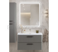 Мебель для ванной комнаты BelBagno Due 80 ручки матовый темный никель, сатин