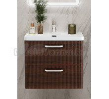 Тумба с раковиной BelBagno Due 50 ручки белые, noce