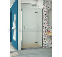 Душевая дверь в нишу Vegas Glass AFP Retta 120 08 10 R профиль глянцевый хром, стекло сатин