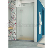 Душевая дверь в нишу Vegas Glass AFP Retta 120 07 10 L профиль матовый хром, стекло сатин