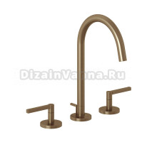 Смеситель для раковины Kludi Nova Fonte Puristic 20143N115 брашированная бронза PVD