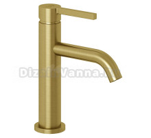 Смеситель для раковины Kludi Nova Fonte Pura 20266N015 с донным клапаном, брашированное золото PVD