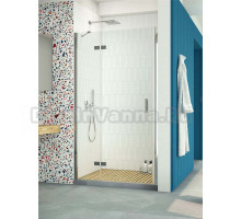 Душевая дверь в нишу Vegas Glass AFP Retta 120 08 01 L профиль глянцевый хром, стекло прозрачное