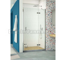 Душевая дверь в нишу Vegas Glass AFP Retta 120 08 01 R профиль глянцевый хром, стекло прозрачное