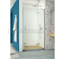 Душевая дверь в нишу Vegas Glass AFP Retta 120 07 01 R профиль матовый хром, стекло прозрачное