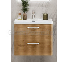 Тумба с раковиной BelBagno Due 60 ручки белые, rovere nature