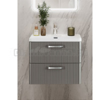 Тумба с раковиной BelBagno Due 60 ручки хром полированный, сатин