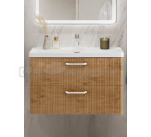 Тумба с раковиной BelBagno Due 80 ручки белые, rovere nature