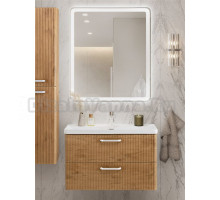 Мебель для ванной комнаты BelBagno Due 80 ручки белые, rovere nature