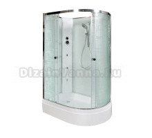 Душевая кабина DTO D EM2712RNGM профиль хром, стекло матовое с узором