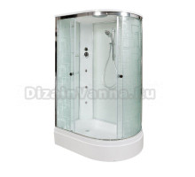 Душевая кабина DTO D EM2712RGM профиль хром, стекло матовое с узором