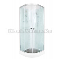 Душевая кабина DTO D EM1580N профиль хром, стекло матовое с узором