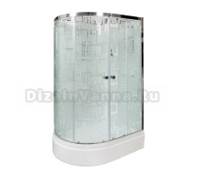 Душевая кабина DTO D EM2712RN профиль хром, стекло матовое с узором