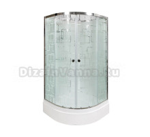 Душевая кабина DTO D EM2780N профиль хром, стекло матовое с узором