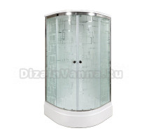 Душевая кабина DTO D EM2780EL профиль хром, стекло матовое с узором