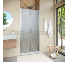 Душевая дверь в нишу Vegas Glass E2P Novo 80 04 10 профиль никель, стекло сатин