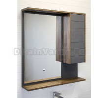 Зеркало Comforty Кемер 75 антрацит, дуб темно-коричневый