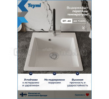 Мойка кухонная Teymi Lori Box T120133 матовая белая