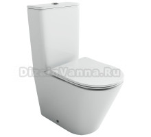 Унитаз-компакт Ceramicanova Highlight Торнадо с бачком, сиденье микролифт, белый, CN1802T