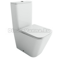 Унитаз-компакт Ceramicanova Cubic Торнадо с бачком, сиденье микролифт, белый, CN1803T