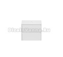 Тумба под раковину со столешницей Allen Brau Gravity 80 2 ящика, матовый белый, столешница белая