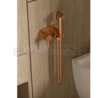 Гигиенический душ со смесителем встраиваемый Knotlor FHS01S1RB, бронза