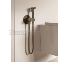 Гигиенический душ со смесителем встраиваемый Knotlor FHS01C1GM, вороненая сталь