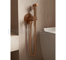 Гигиенический душ со смесителем встраиваемый Knotlor FHS01C1RB, бронза