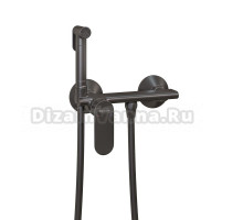 Гигиенический душ со смесителем Knotlor FHS01S0GM, вороненая сталь