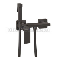 Гигиенический душ со смесителем Knotlor FHS02S0GM, вороненая сталь