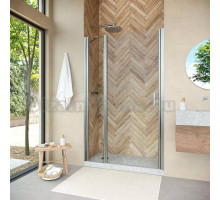 Душевая дверь в нишу Vegas Glass EP-F-1 Novo 100 04 01 L профиль никель, стекло прозрачное