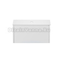 Тумба под раковину со столешницей Allen Brau Gravity 100 1 ящик, матовый белый, столешница белая