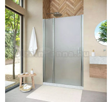 Душевая дверь в нишу Vegas Glass EP-F-1 Novo 115 04 10 L профиль никель, стекло сатин