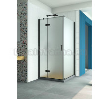 Душевой уголок Vegas Glass AFP-Fis Retta 90*80 02М 10 L профиль матовый черный, стекло сатин