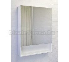 Зеркало-шкаф Comforty Никосия 60 белый глянец