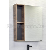 Зеркало-шкаф Comforty Соло 70 темно-коричневый дуб