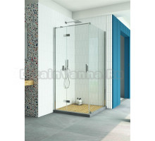 Душевой уголок Vegas Glass AFP-Fis Retta 90*80 08 01 L профиль глянцевый хром, стекло прозрачное