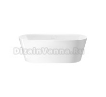 Акриловая ванна AVS Герда 822-0007-WG 170x80 см, отдельностоящая, белая, овальная, на ножках, с донным клапаном