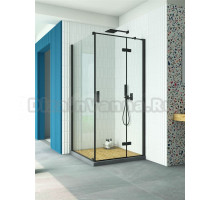 Душевой уголок Vegas Glass AFP-Fis Retta 120*90 02М 01 R профиль матовый черный, стекло прозрачное