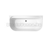 Акриловая ванна AVS Артемида 822-0012-WG 170x80 см, пристенная, белая, на ножках, с донным клапаном