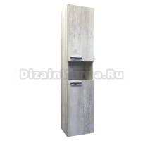 Шкаф-пенал для ванной Comforty Никосия 35 подвесной, дуб белый