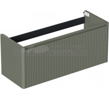 Тумба под раковину без столешницы Allen Brau Gravity 120 1 ящик, с фрезеровкой, матовая олива