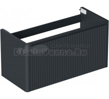 Тумба под раковину без столешницы Allen Brau Gravity 100 1 ящик, с фрезеровкой, матовый антрацит